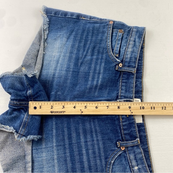 MNG Mango Dark Blue Jean Shorts Cut Offs Sz 8 - Picture 9 of 11